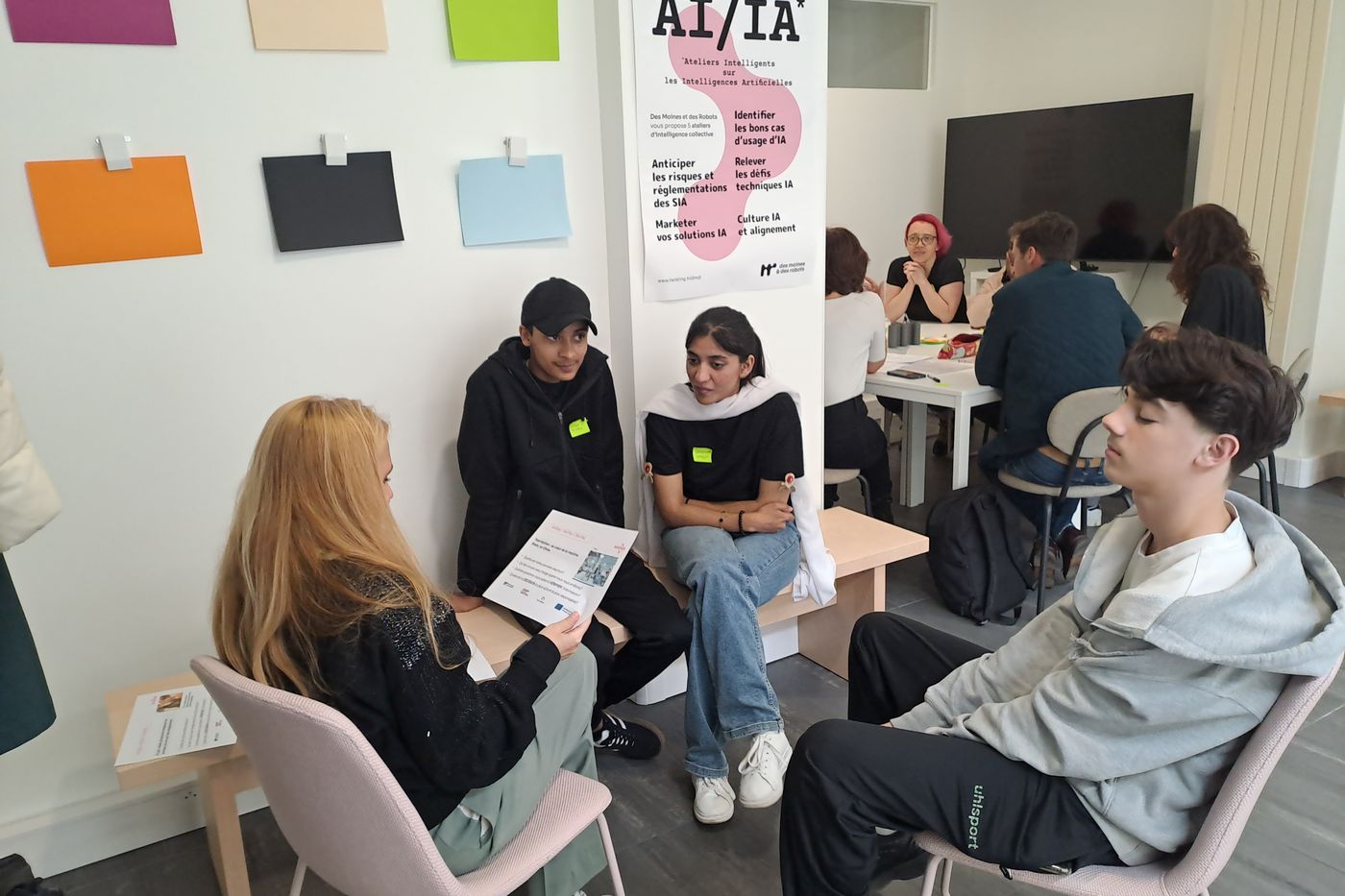 OURCULTURE pilot workshop in France — young participants in a small group